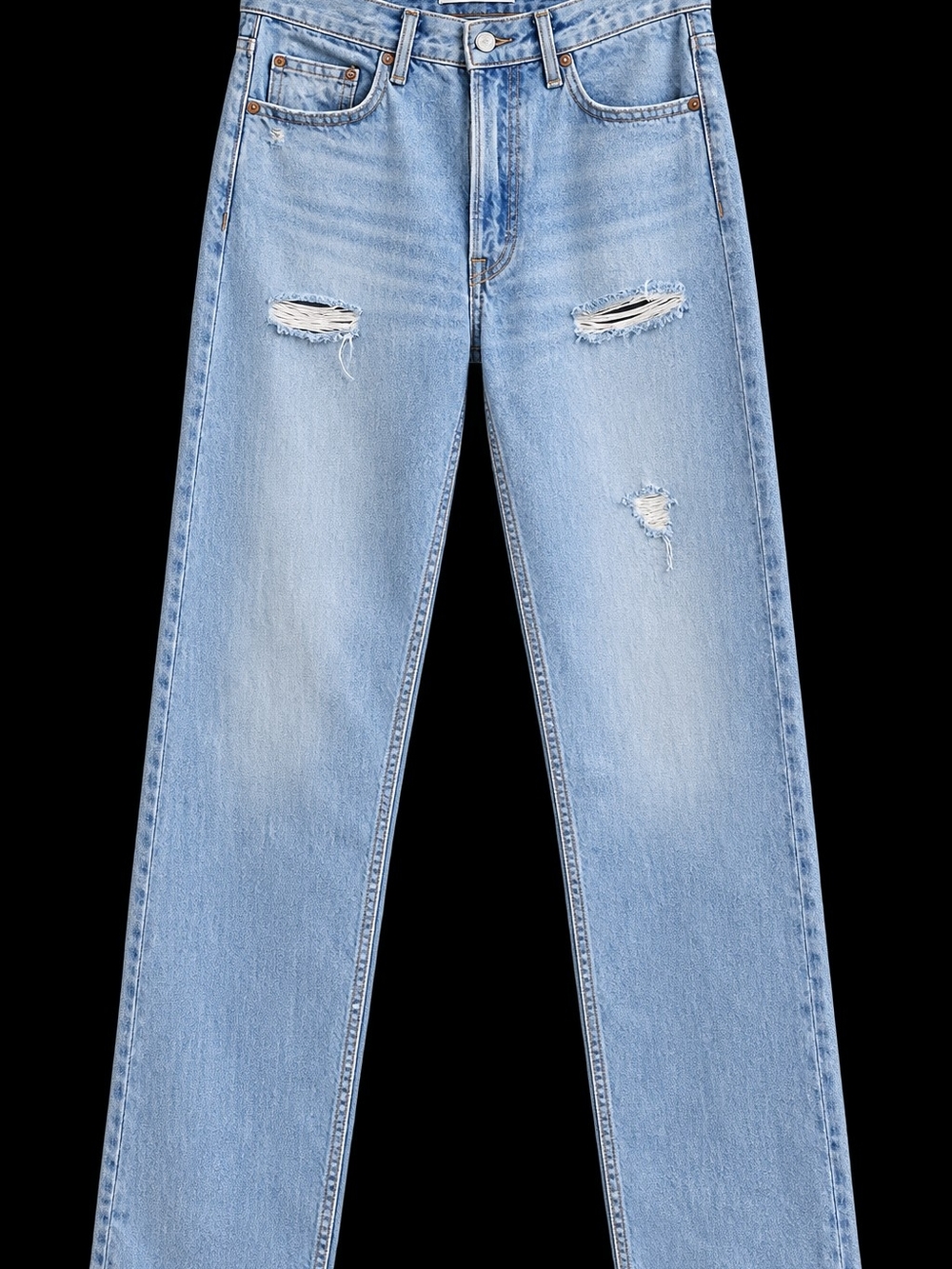 GRLFRND Distressed Light Wash Extra Long Jeans Size 26